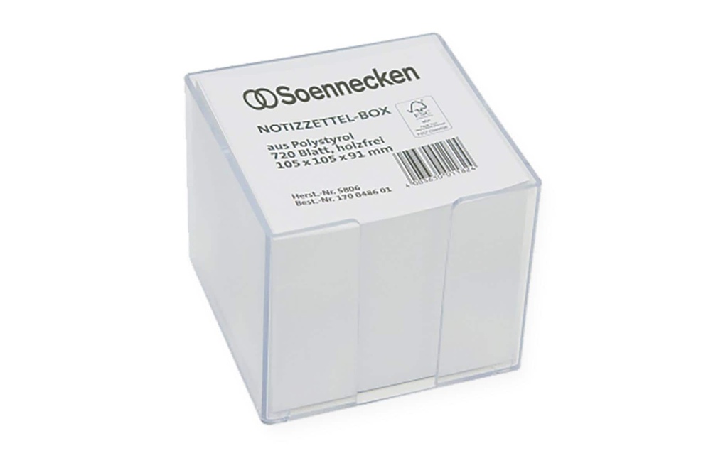 Soennecken Accessoire Boîte à fiches 9.5 x 9.5 cm, 720 feuilles