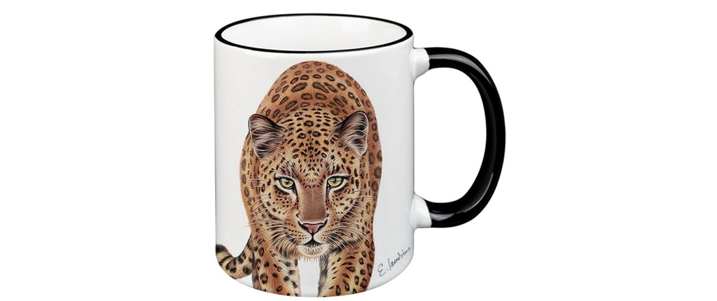 creanorm Tasse léopard, noir, 330 ml 330 ml, 1 Pièce/s, Blanc