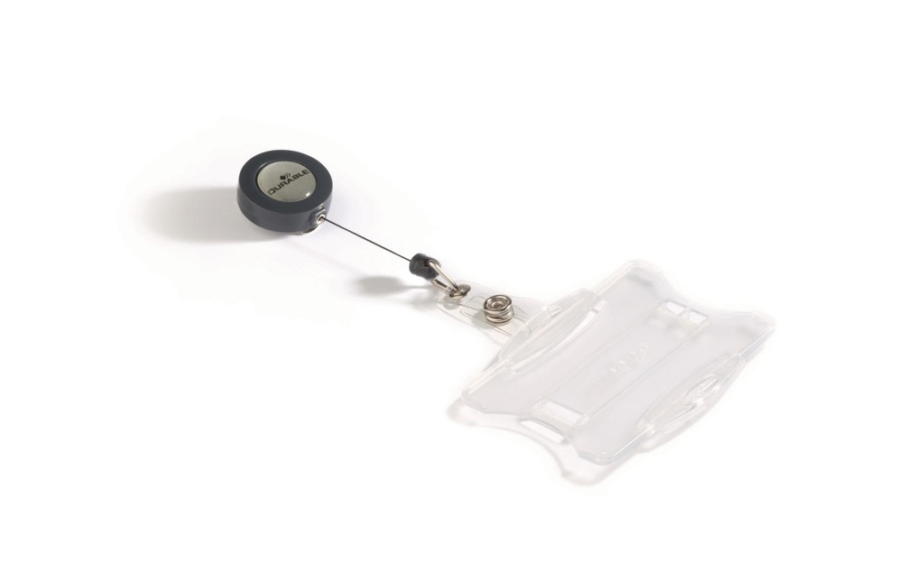 DURABLE Porte-carte Boîte rigide avec yoyo pour 1 badge, 10 pièces