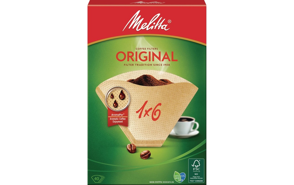 Melitta Filtre Original 1x6 40 Pièce/s