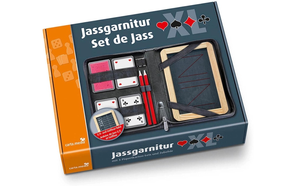 Carta.Media Jeu de jass XL avec cartes de jass françaises