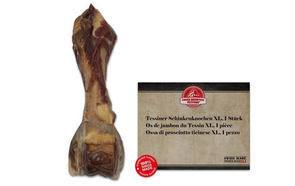 Swiss Mountain Petfood Os de jambon du Tessin XL, 300 - 380 g