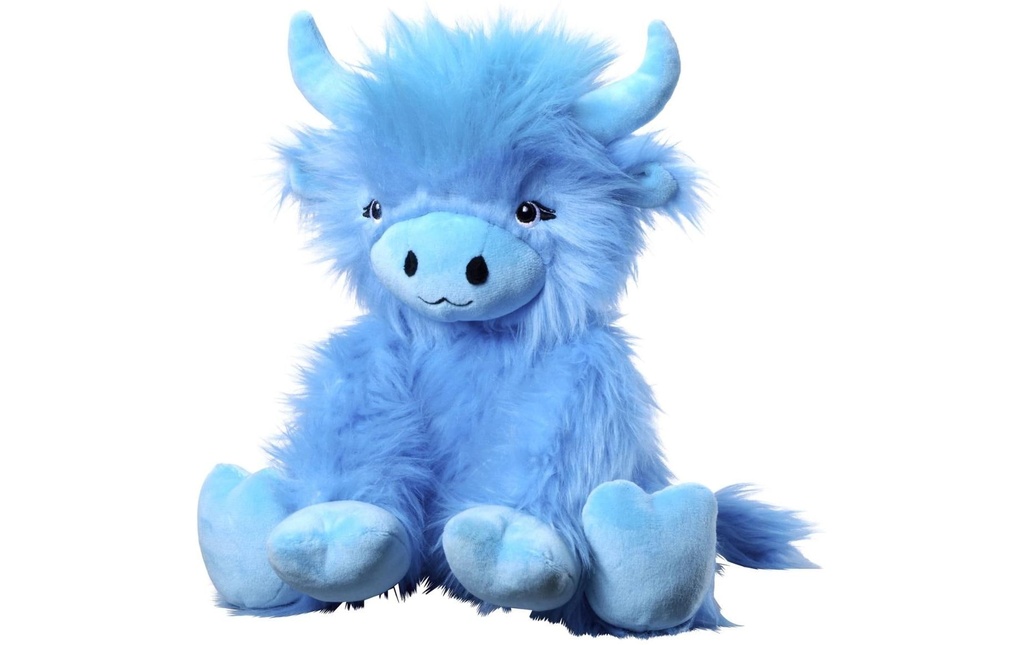 Bauer Peluche Vache Highland 25 cm Bleu