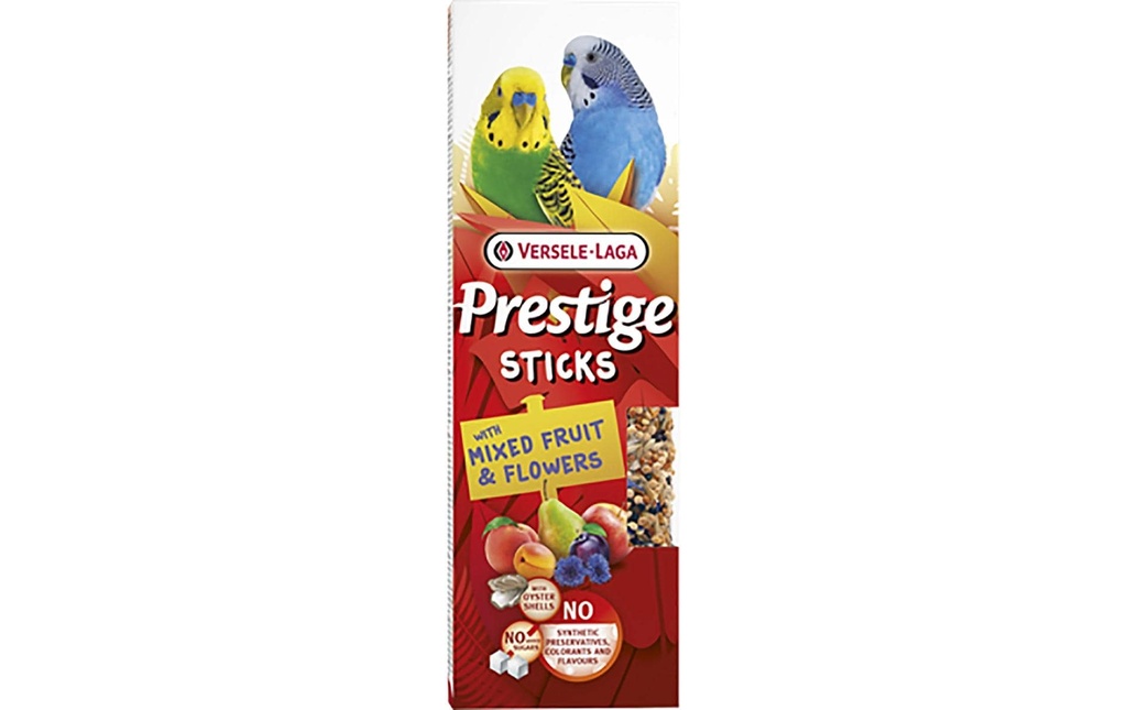 Versele Laga Nourriture pour oiseaux d'ornement Bâtonnets Prestige Fruits et fleurs 2 pièces