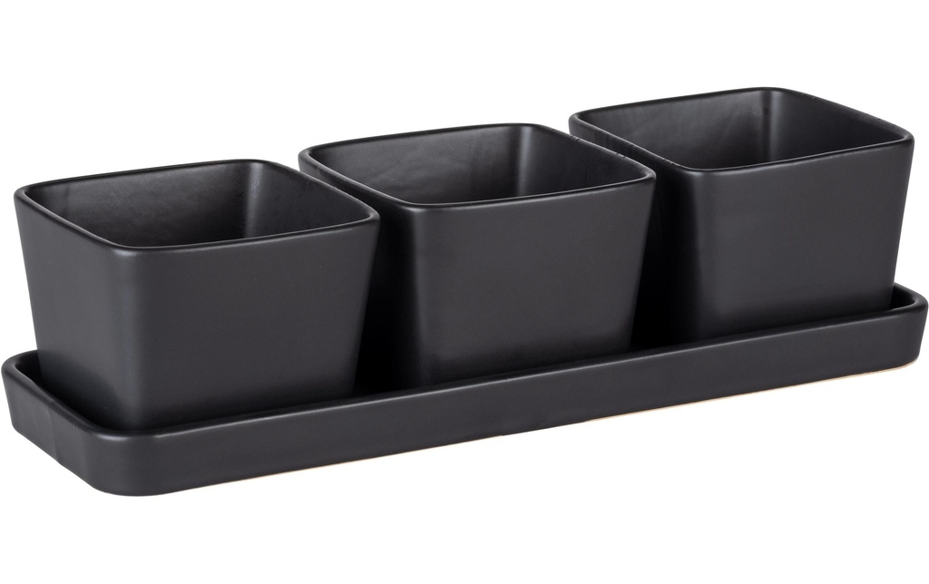 Wenko Coupelle apéritif 4 pièces, Noir