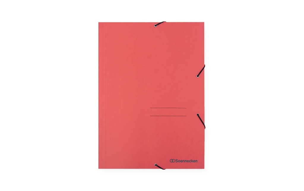 Soennecken Portfolio à ruban élastique A4, Rouge, 3 volets