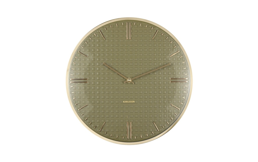 KARLSSON Horloge murale Riqueza 35 cm, Vert de luxe