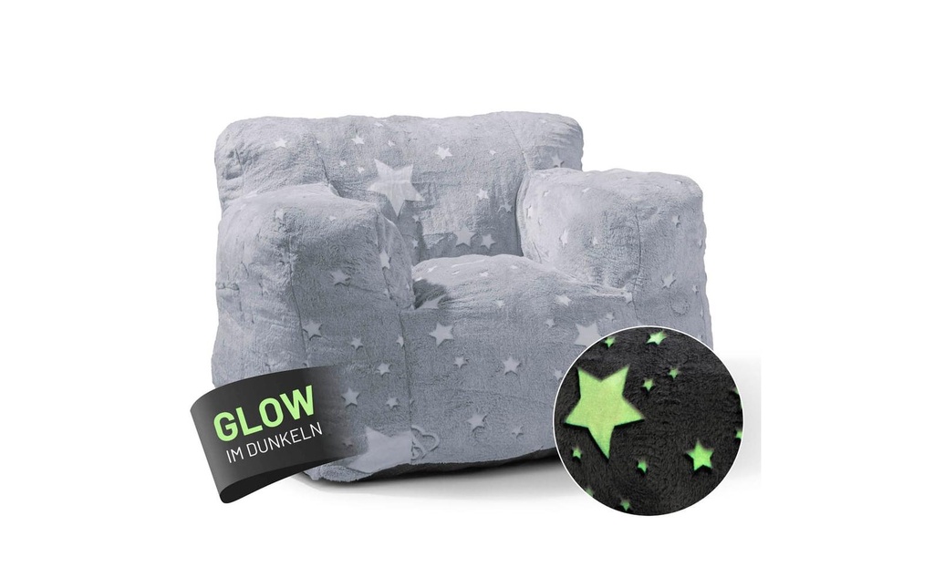 Lumaland Fauteuil Glow in the Dark Gris