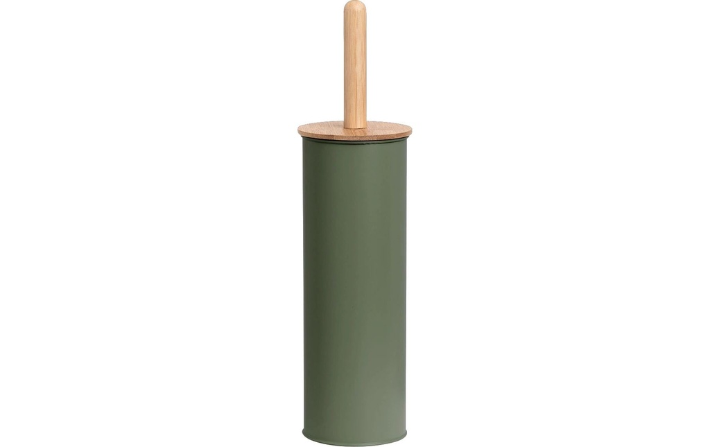 Zeller Present Brosse à toilettes Métal / bambou, 10 x 38.4 cm, sauge