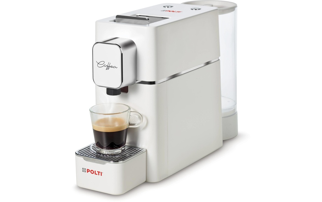 Polti Cafetière à portions individuelles Coffea S15W Argenté/Blanc