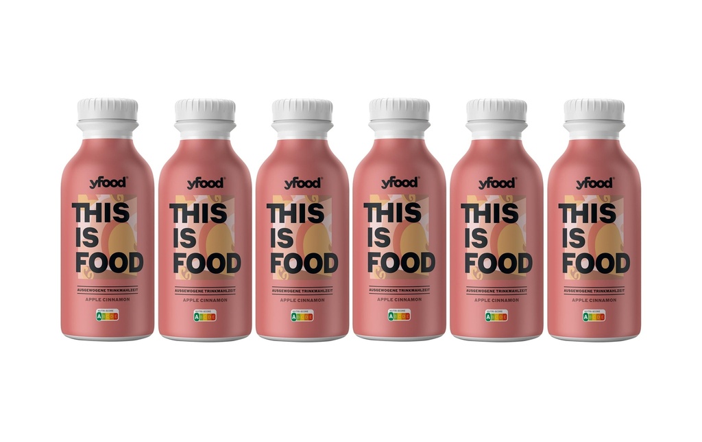 YFOOD Repas à boire pomme cannelle 6 x 500 ml – Édition limitée