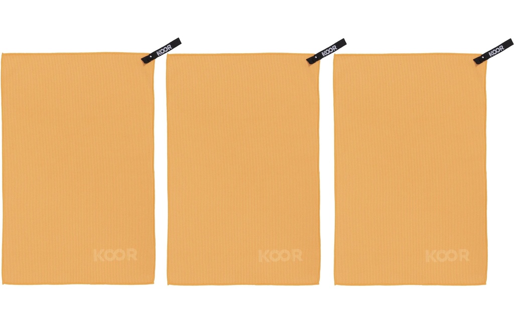 KOOR Serviette Silva Onda Arancia pack de 3 S 35 x 55 cm