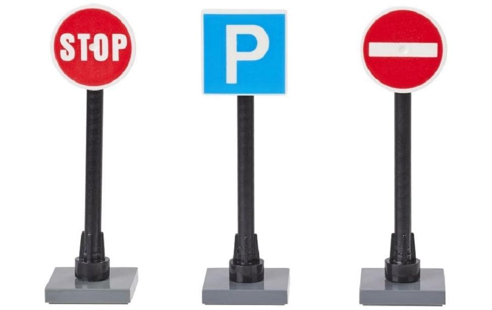 HobbyFun Mini ustensiles Panneaux de signalisation 3 pièces