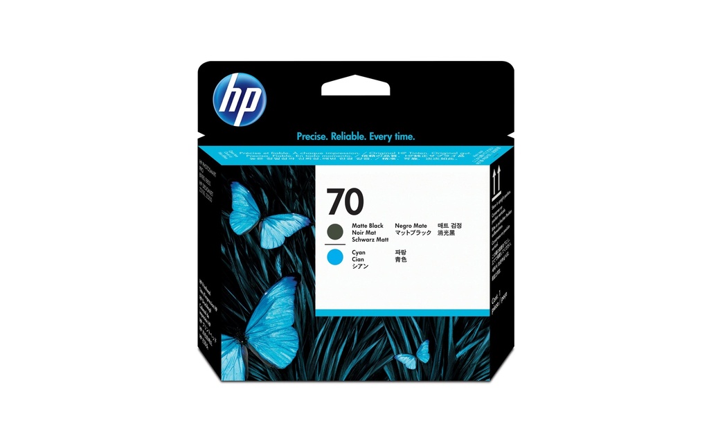 HP HP tête d'impres.70 mat bk/cy