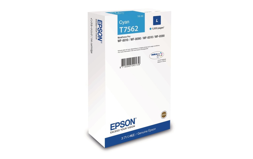 Epson Encre C13T756240 Cyan