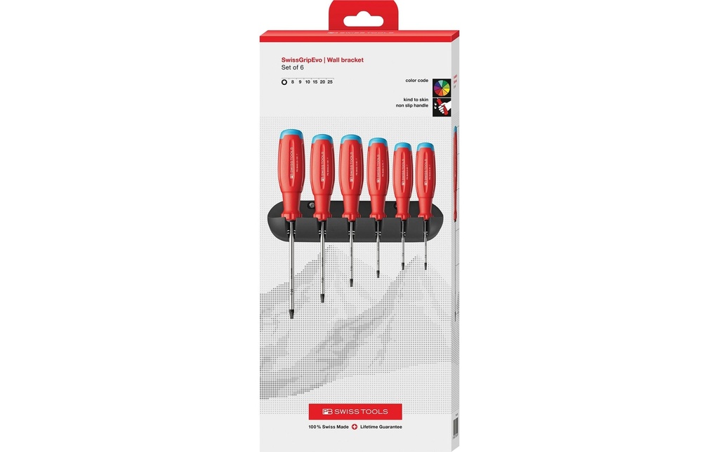 PB Swiss Tools Jeu de tournevis SwissGrip Evo Torx Rouge PB 38440.H CBB