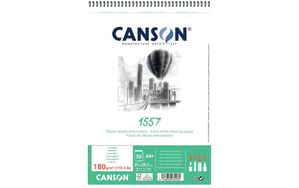 Canson Carnet de dessin A4 +, 30 feuilles