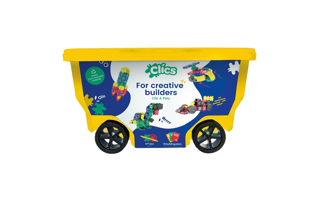 Sombo Modules de construction Clics boîte à roulettes 377 pièces