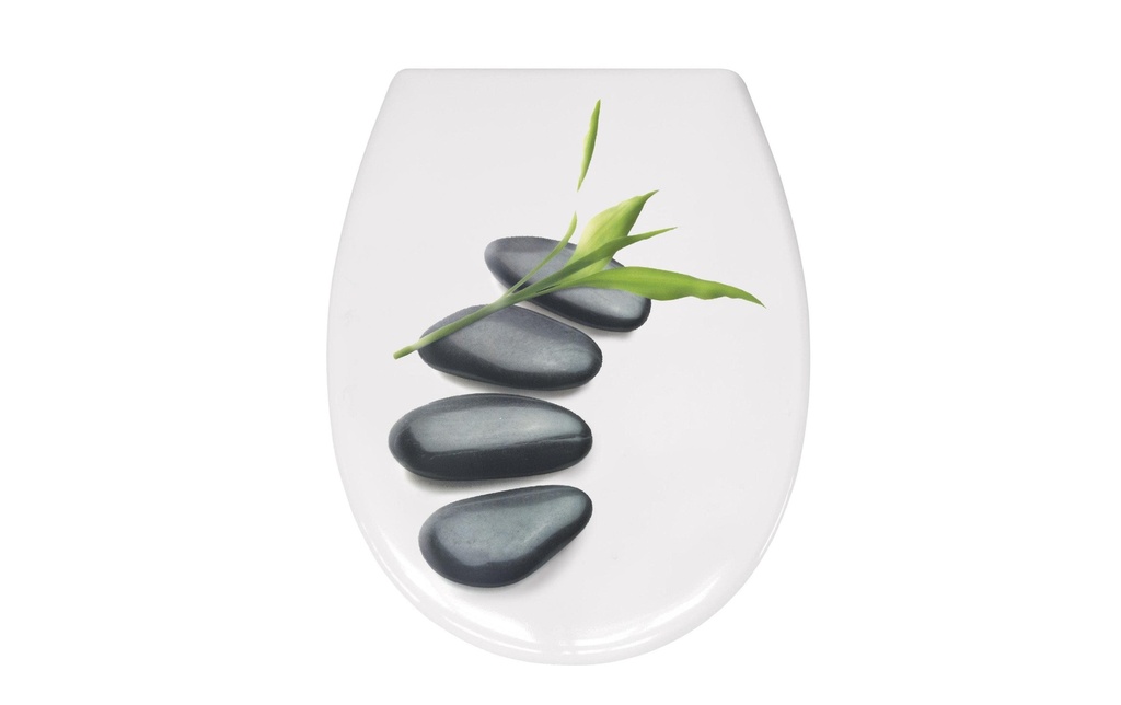 Kleine Wolke Siège de toilette Zen avec dispositif d'abaissement automatique, blanc/gris/vert