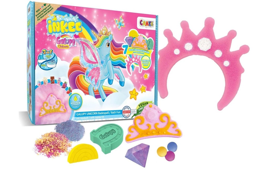 Craze Plaisir dans la baignoire Boîte Inkee Galupy Unicorn
