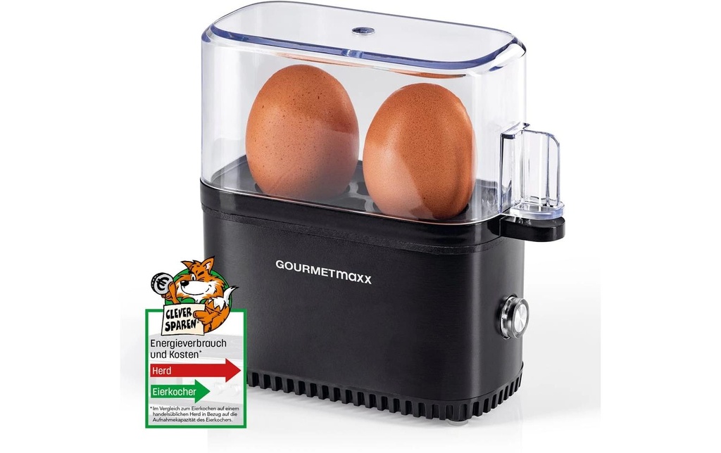 GOURMETmaxx Cuiseur à œufs Compact 2.0 250 W Noir