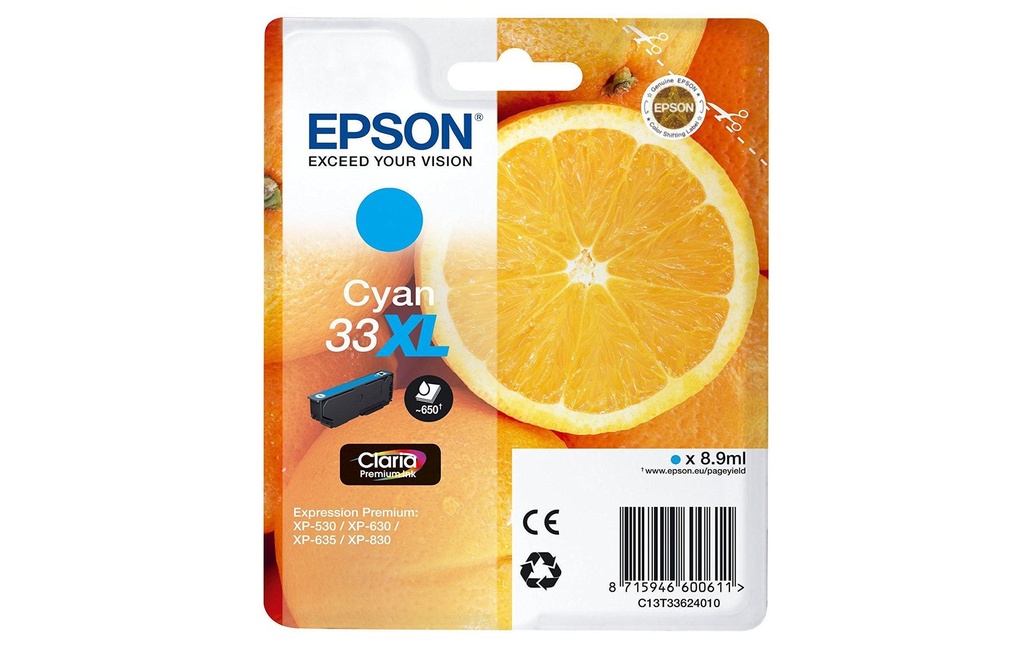 EPSON Epson cartouche 33XL cyan