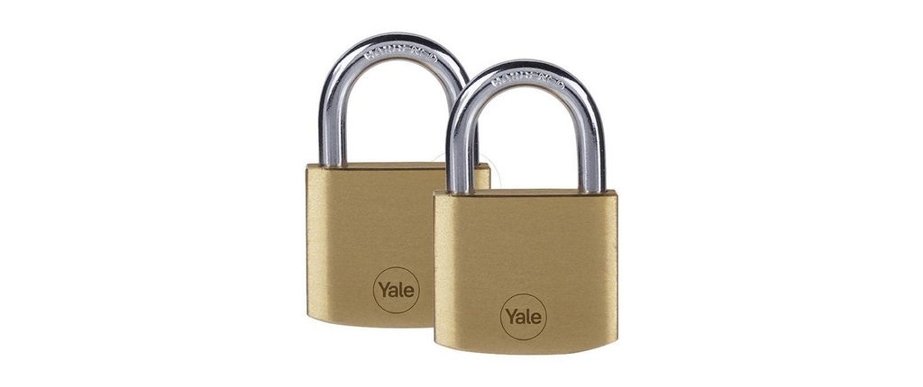 Yale Cadenas Y110B 35/20 Set de 2 pièces Doré Laiton/Acier