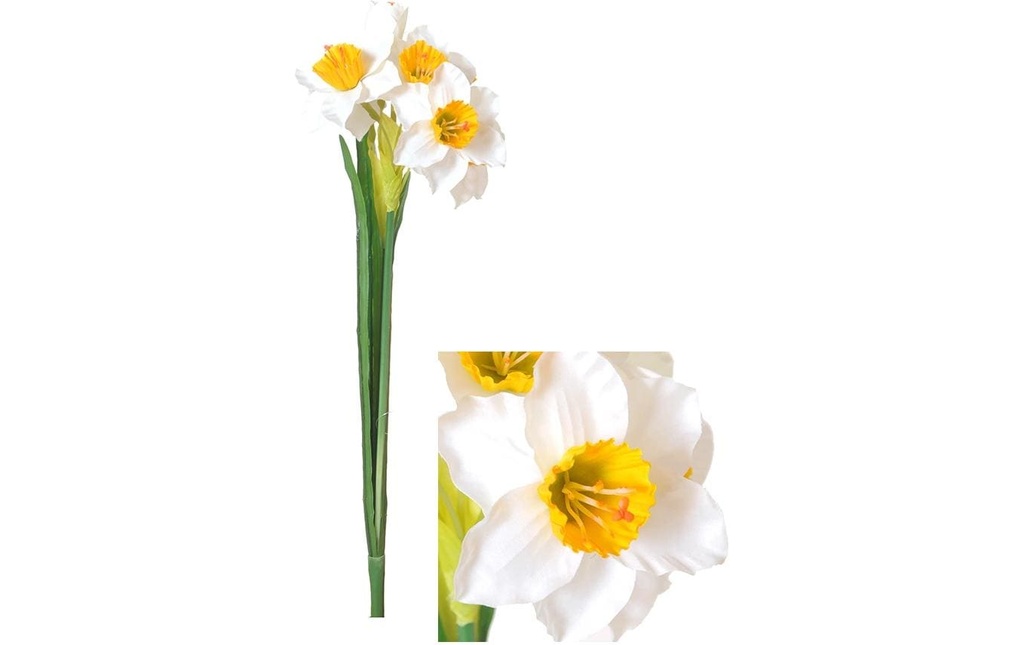 CHALET Bouquet de narcisses 51 cm, Jaune/Blanc