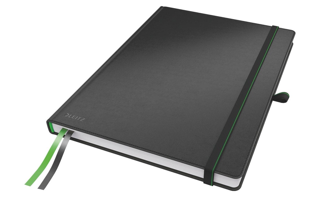 LEITZ Livre notes A4 quadrillé noir (160 pces)
