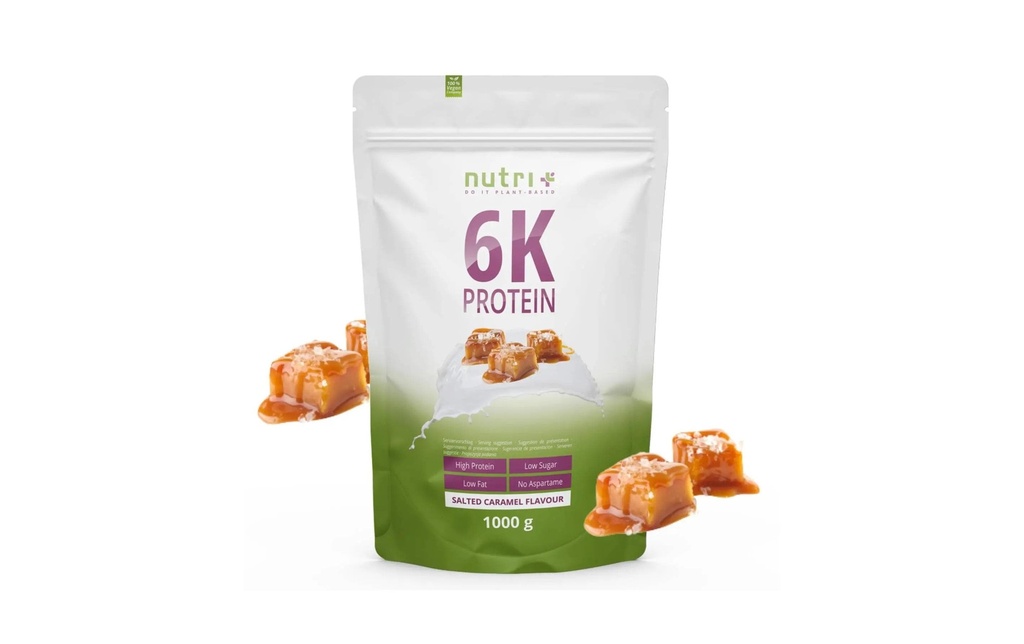 Nutri+ Poudre Protéine 6K végétalienne Caramel salé 1000 g