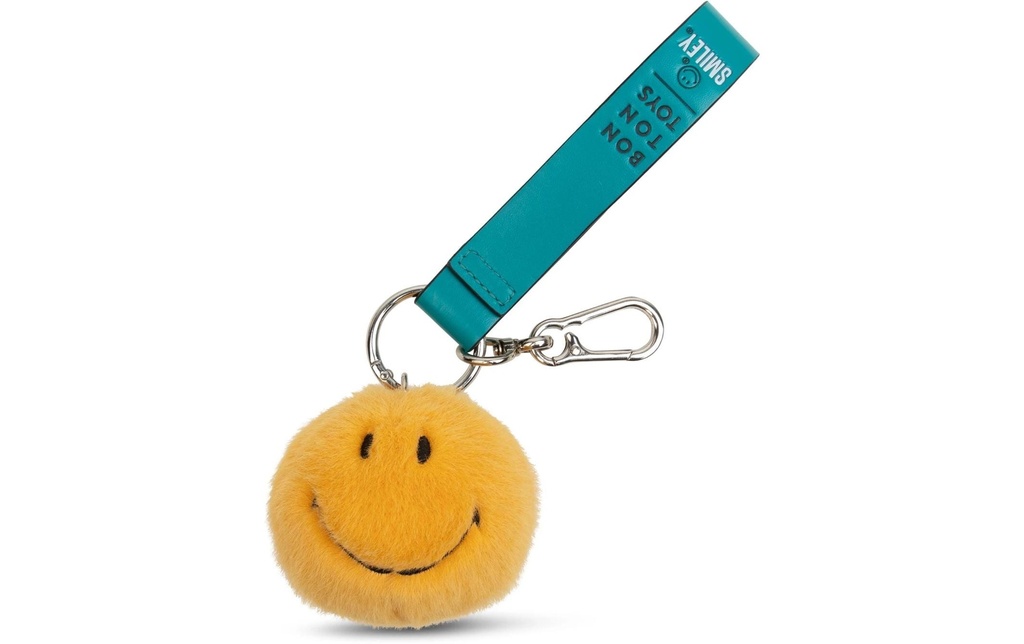 Bon Ton Toys Porte-clés Smiley ECO Fuzzy Jaune 7 cm