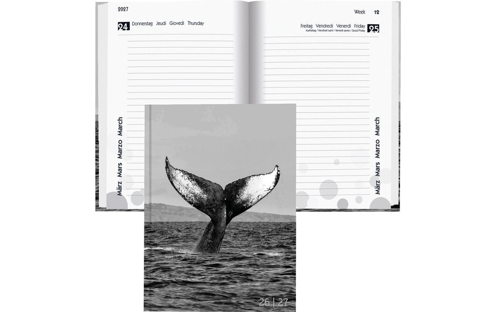BIELLA Agenda scol.1J/1P Black&White