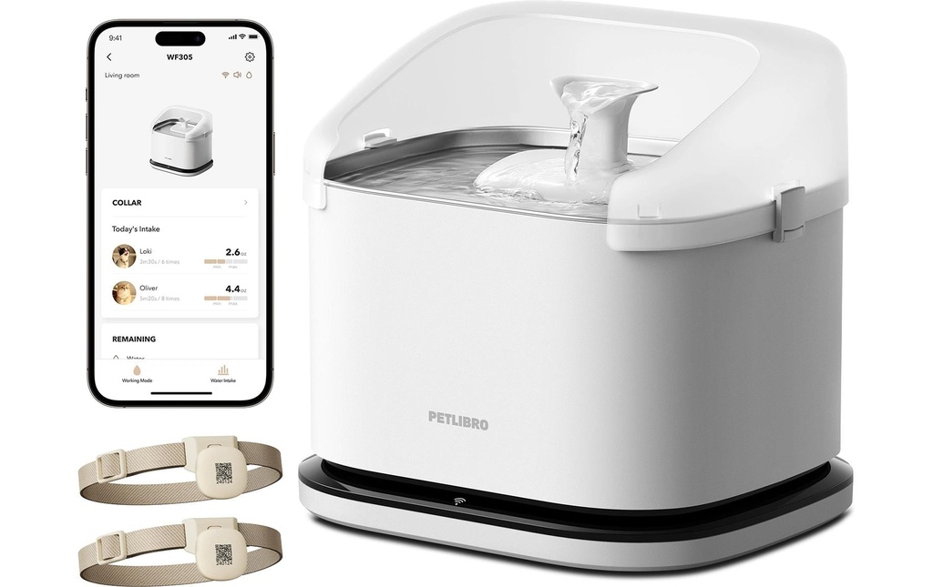 Petlibro Distributeur d’eau Fontaine intelligente RFID Dockstream 3 l