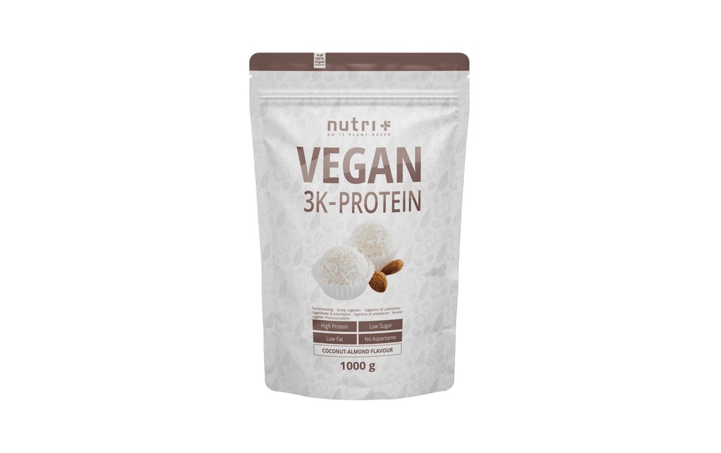 Nutri+ Poudre Protéine 3K végétalienne Amande/Coco 1000 g