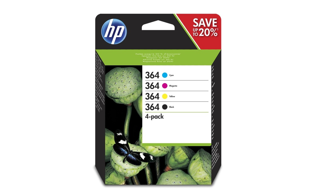 HP HP cart.d'encre 364 bk/c/m/y (4 pces)