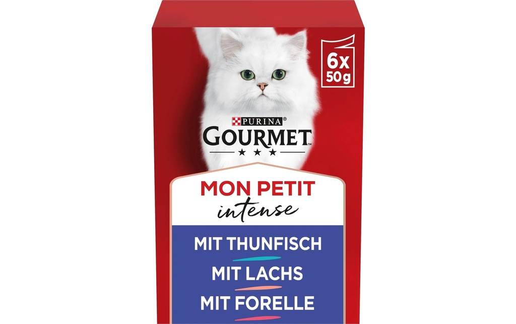 Purina Gourmet Alimentation humide Mon Petit Intense poisson 6 x 50 g