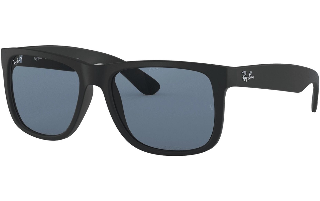 Ray-Ban Lunettes de soleil Justin Caoutchouc Noir / Bleu foncé