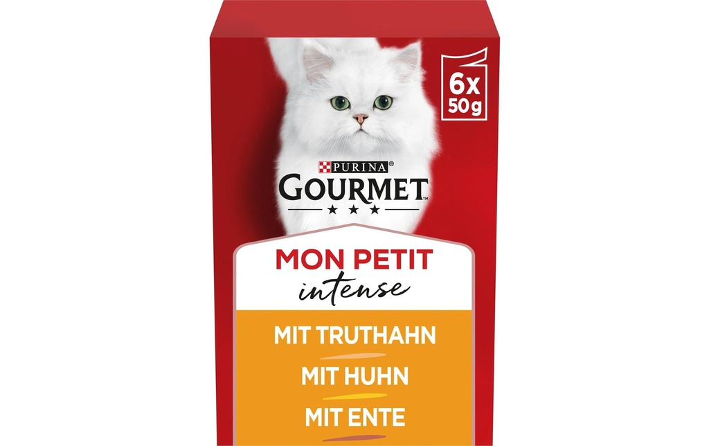 Purina Gourmet Alimentation humide Mon Petit Intense à la volaille 6 x 50 g
