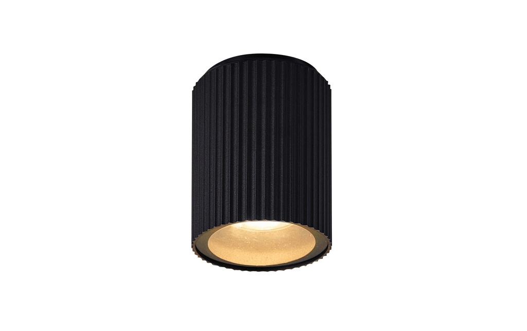 Nordlux Plafonnier Kyklop Ripple GU10, IP54, 230 V, noir