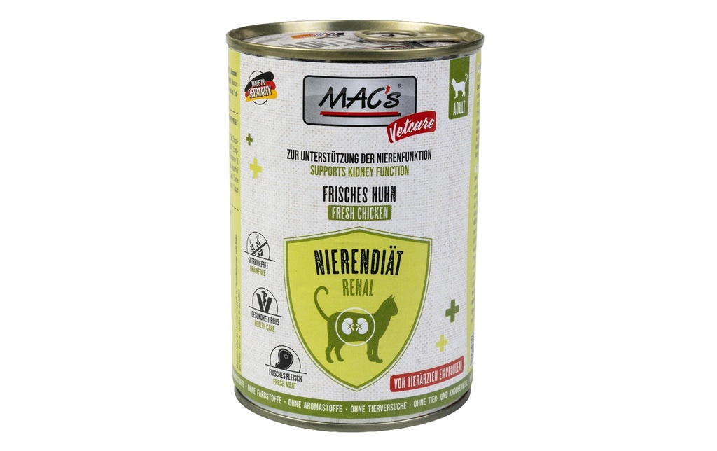 MAC's Vetcare Nourriture humide Régime rénal au poulet 0.4 kg