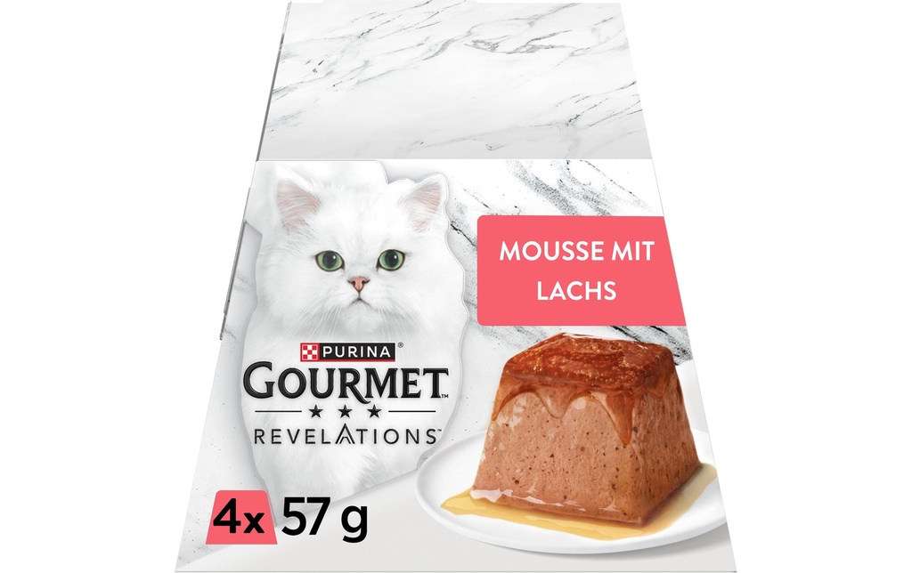 Purina Gourmet Alimentation humide Révélations Mousse de saumon en sauce 4 x 57 g