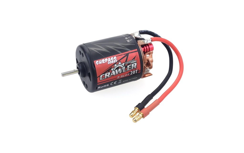 Surpass Hobby Moteur à brosses Surpass Crawler 540 20T 5 emplacements, 11100 tours/minute