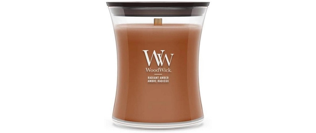 Woodwick Bougie parfumée Radiant Amber Medium Jar