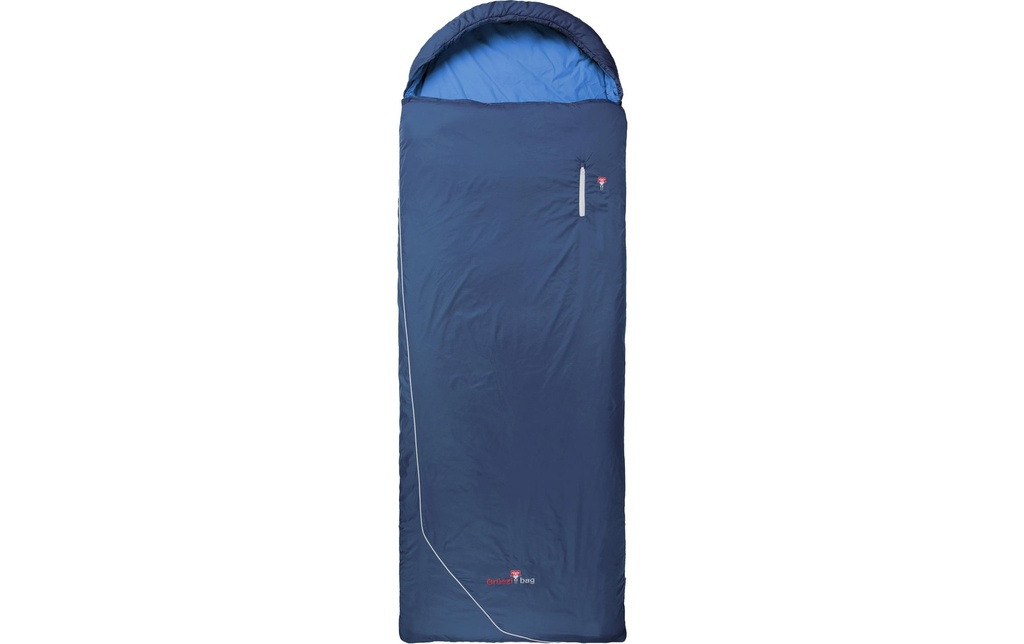 Grüezi Bag Sac de couchage Laine Camp Cotton Comfort 4 °C L 185 cm, bleu