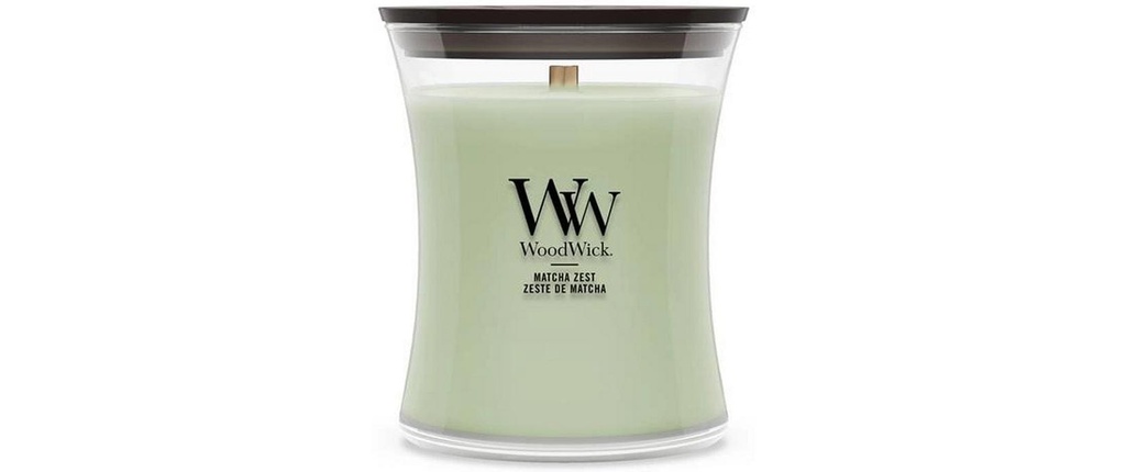 Woodwick Bougie parfumée Matcha Zest Medium Jar