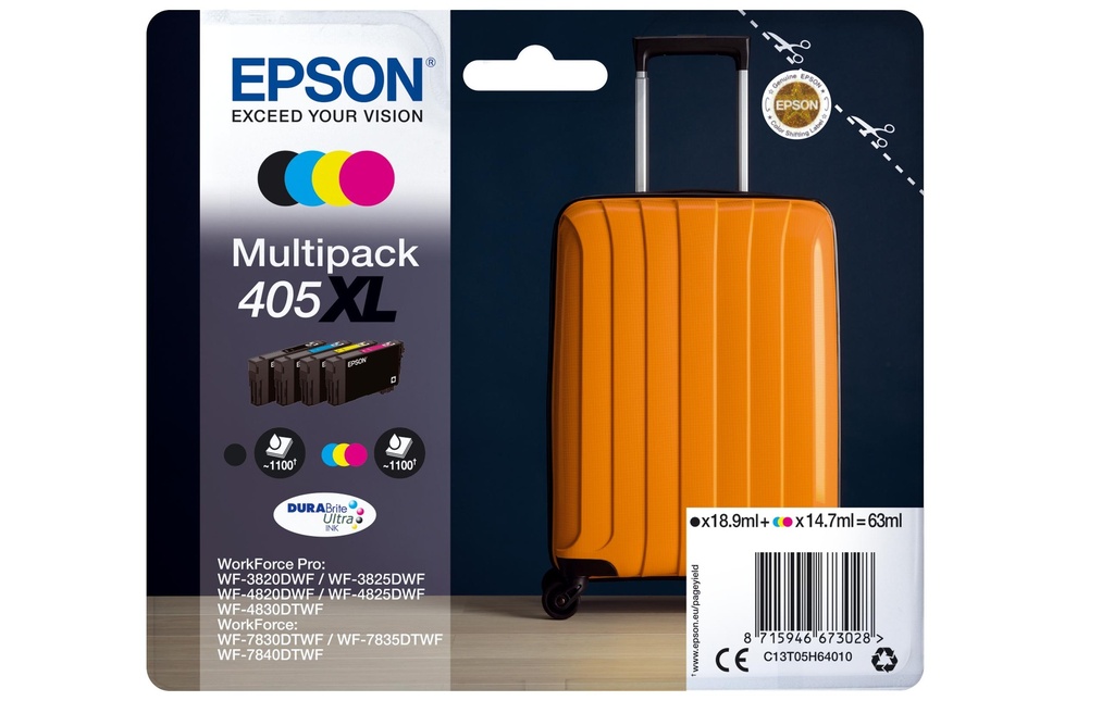 EPSON Epson cartouche 405XL bcmy (4 pces)