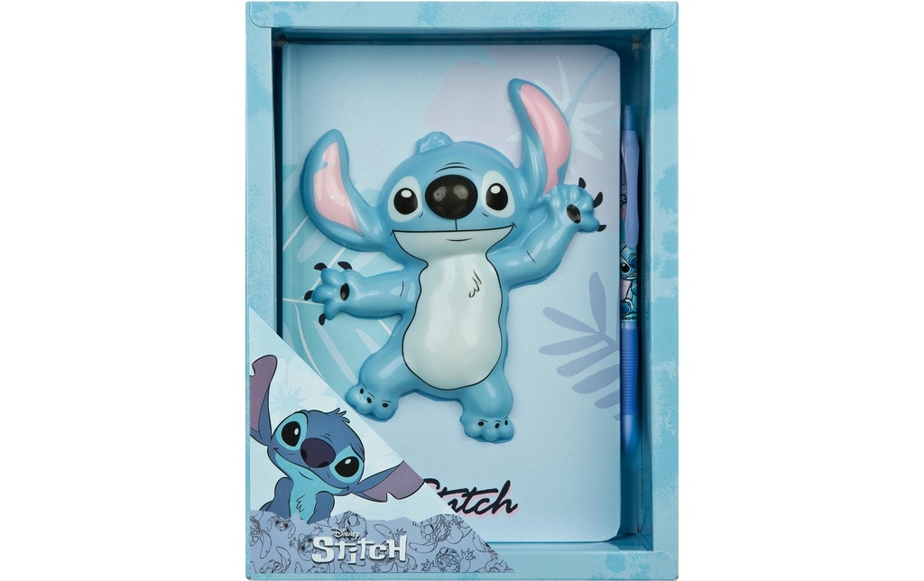 Undercover Bloc-notes Squishy Lilo & Stitch A5, À lignes, Bleu/Bleu clair