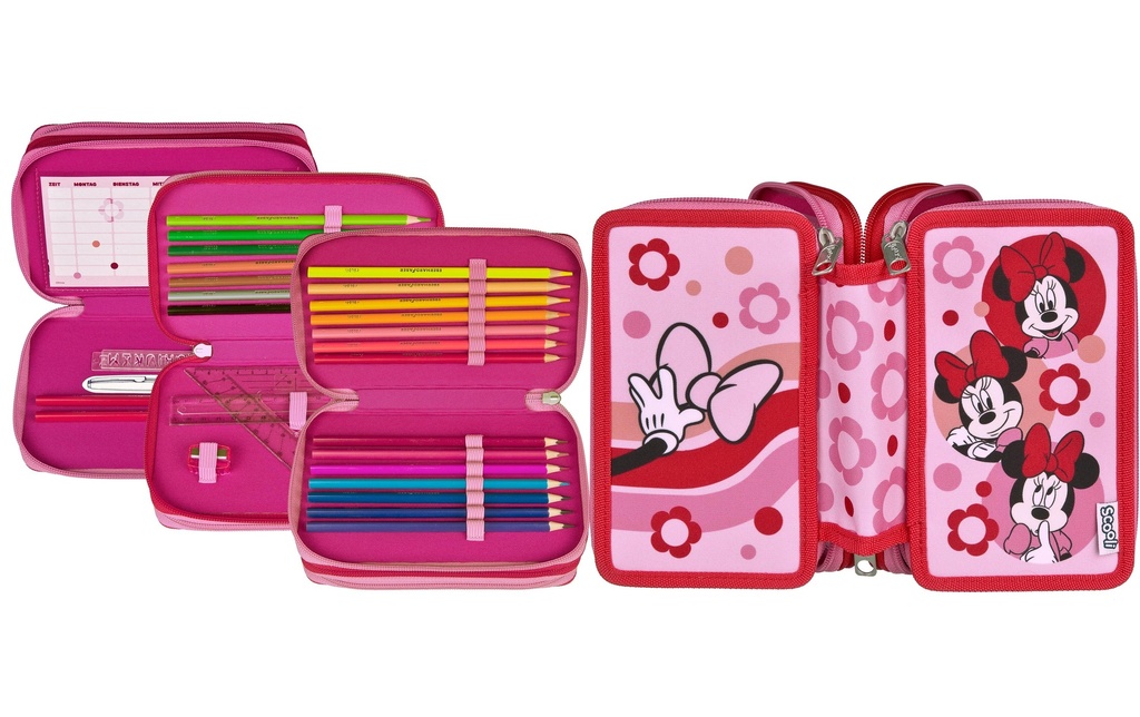 Scooli Trousse de toilette Tripledecker Minnie-Mouse rempli