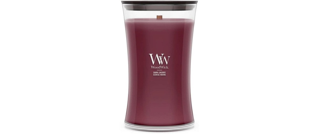 Woodwick Bougie parfumée Dark Cherry Large Jar