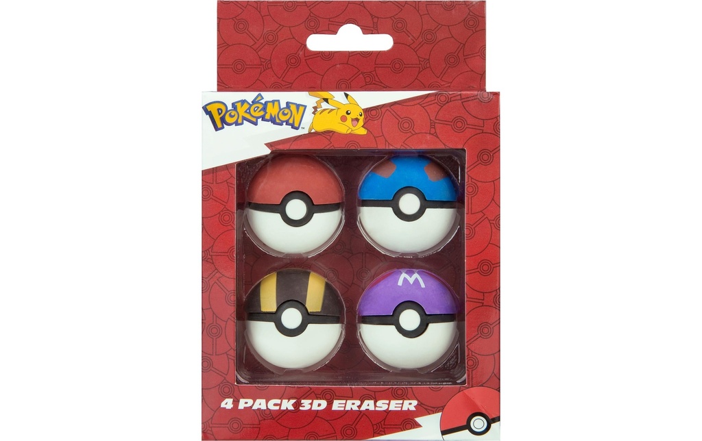 Undercover Gomme Pokemon Lot de 4
